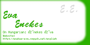 eva enekes business card